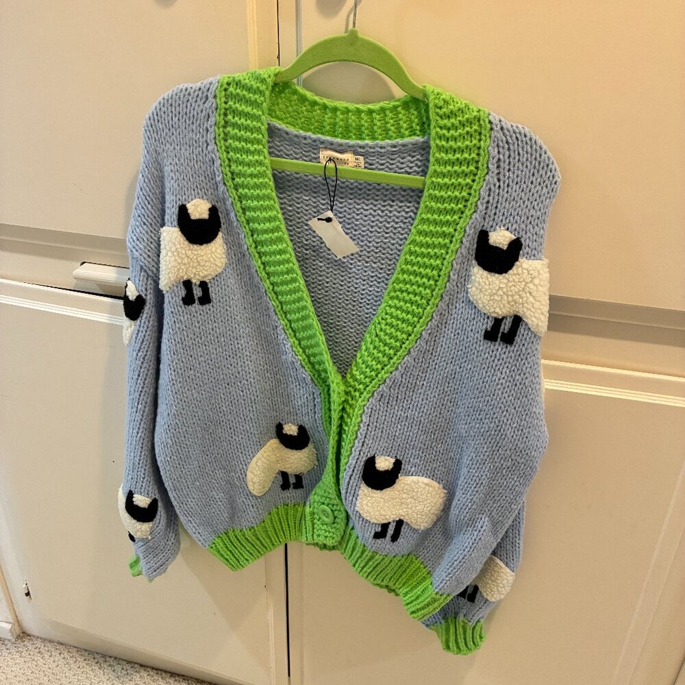 Cozy,  beautifully made sheep cardigan sweater